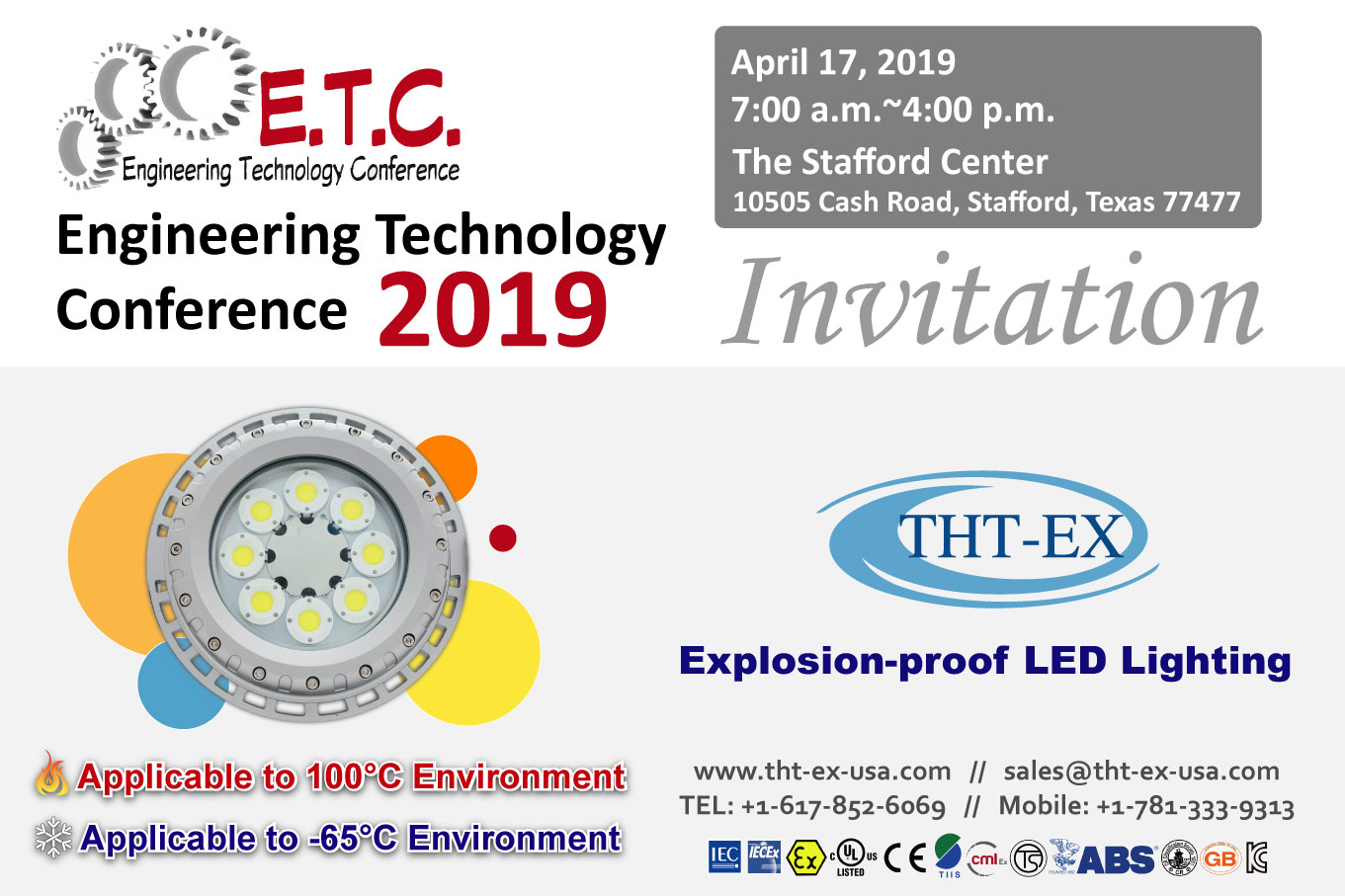 Engineering Technology Conference 2019_THT-EX high temperature LED lighting