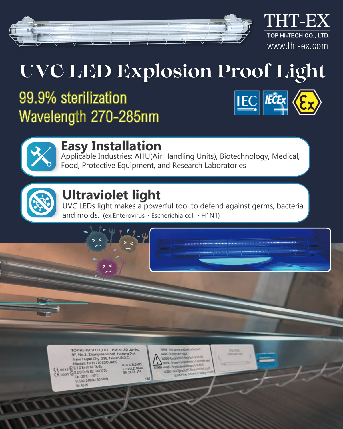 UVC Explosion-Proof Lighting: Enhancing Air Quality in HVAC Systems