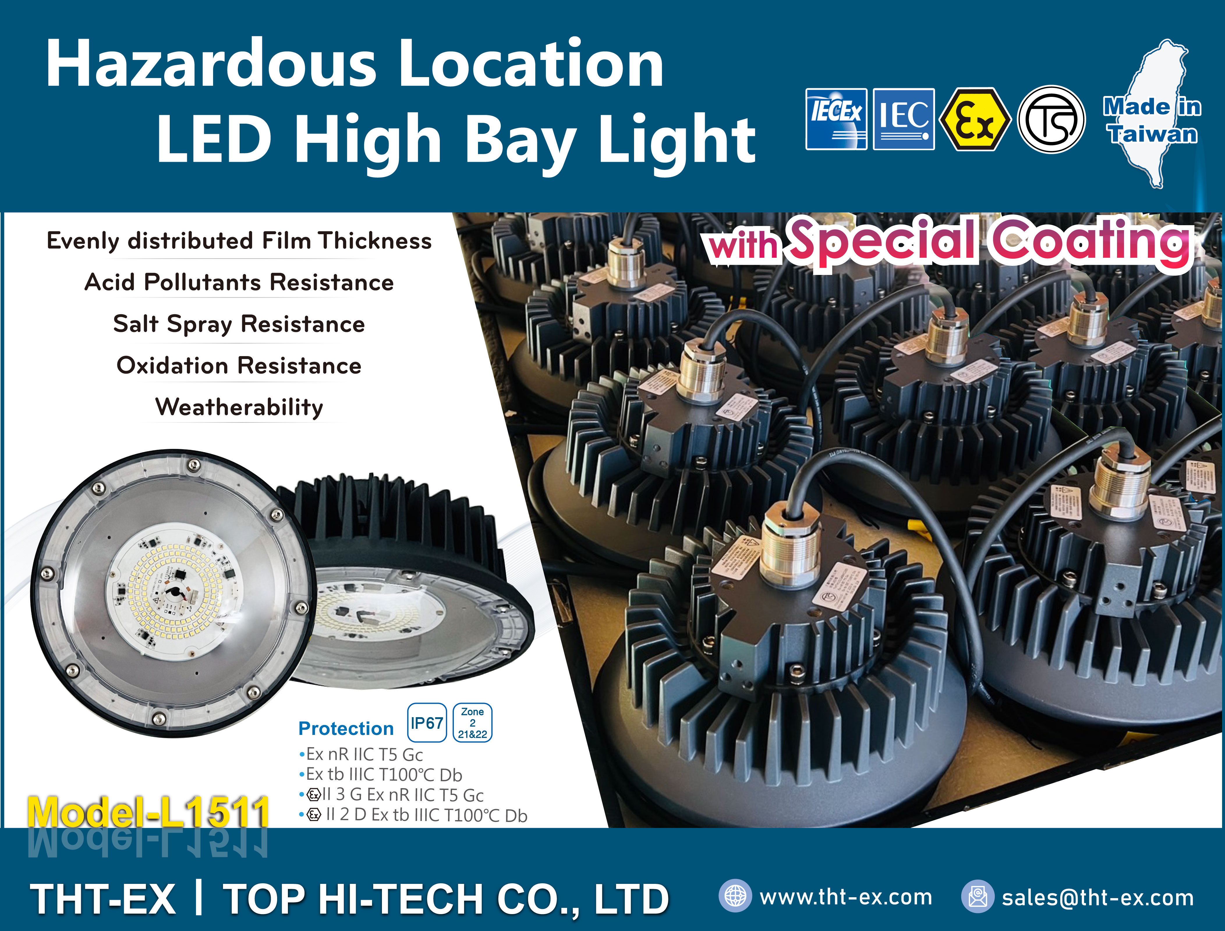 Explosion-Proof LED High Bay Light with Special Coating for high corrosion environment application