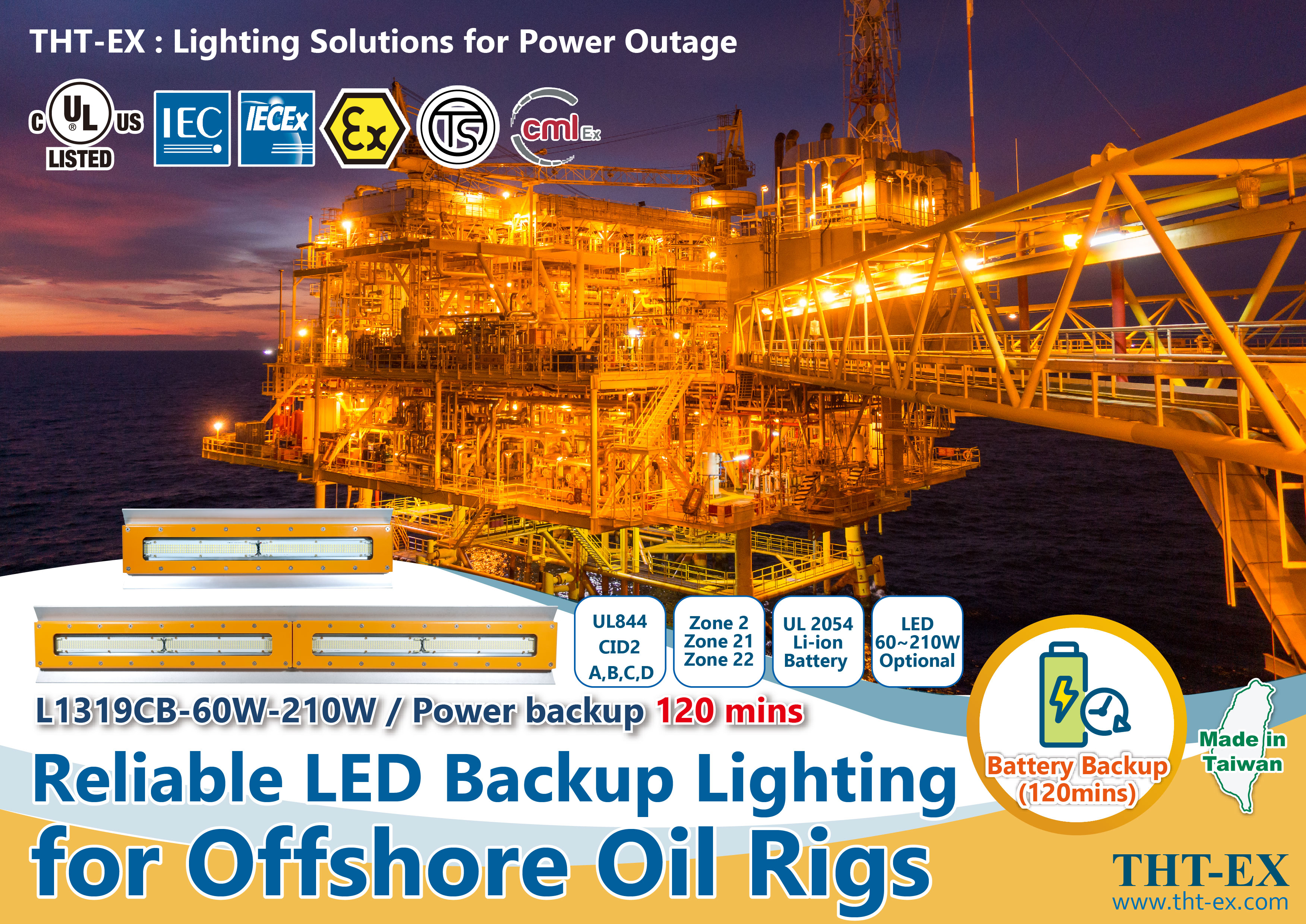 Italian offshore drilling manufacturer enhances offshore safety with THT-EX LED explosion-proof lights